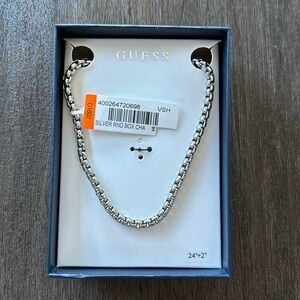 Guess Silver Box chain necklace